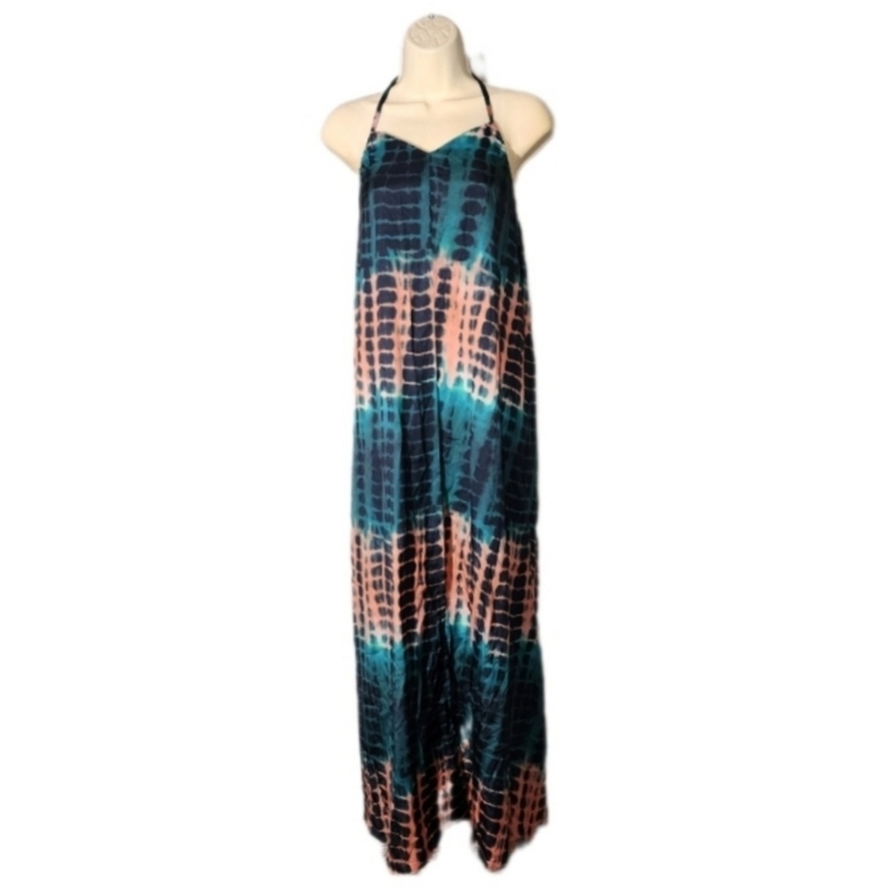 Shein Dress Halter Split Thigh Slit Maxi Green Size S - Picture 6 of 15